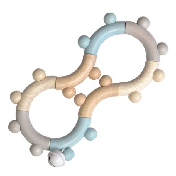 700100, Egmont toys, Eco Rattle Blue, 18 x 9 cm