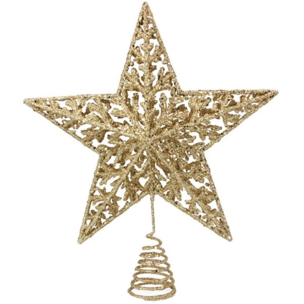 Αστέρι χρυσό κορυφή δέντρου 25 cm.