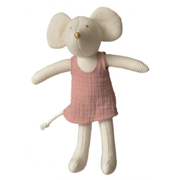 700209, Egmont toys, πλεκτή Ποντικίνα κουδουνίστρα, Celeste,28cm