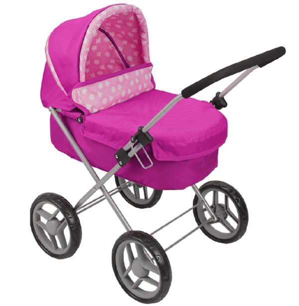 9301, Saica, Καρότσι Κούκλας με ροζ ύφασμα, 56 x 34.5 x 7 cm