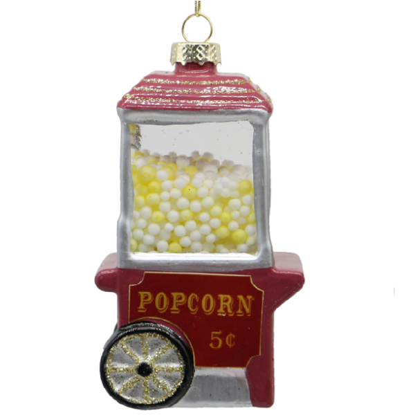 Στολίδι Pop corn cart 12cm