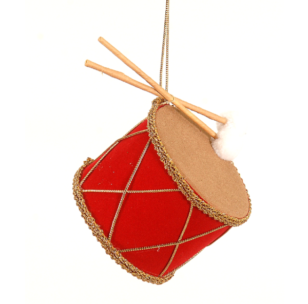 Στολίδι Τύμπανο κόκκινο μικρό 11cm