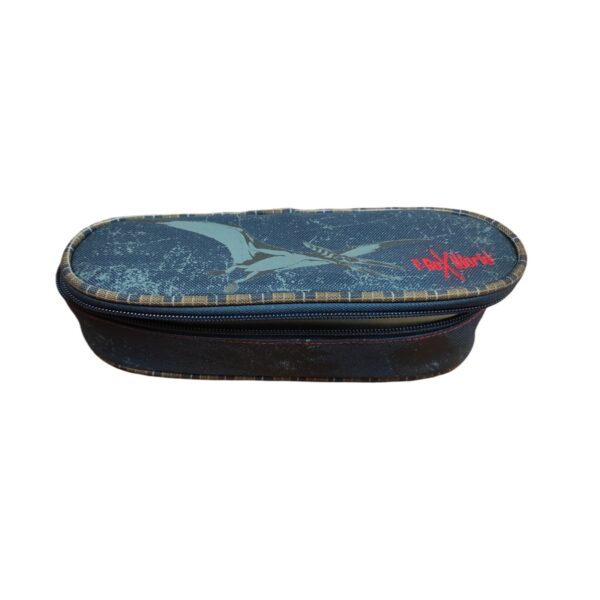 40053, Spiegelburg, Κασετίνα οβαλ, Jeans, Δεινόσαυρος, 20x7.5x7.5cm