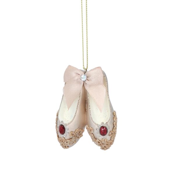 13793a, Gisela Graham, Χριστουγεννιάτικο στολίδι pointe παπούτσια ροζ