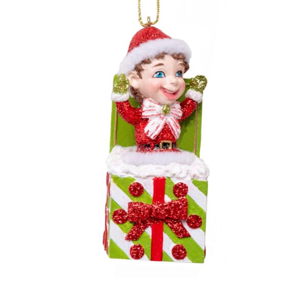 95934a, A&G Jazz, Χριστουγεννιάτικο στολίδι Ξωτικό στο κουτί, 9 εκ