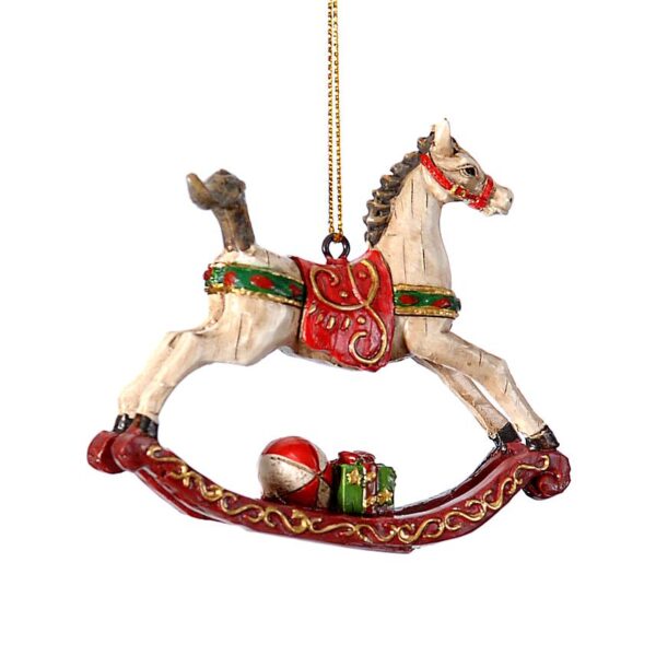 92783, A&G Jazz, στολίδι κουνιστό Αλογάκι, με πράσινες λεπτομέρειες, 8εκ