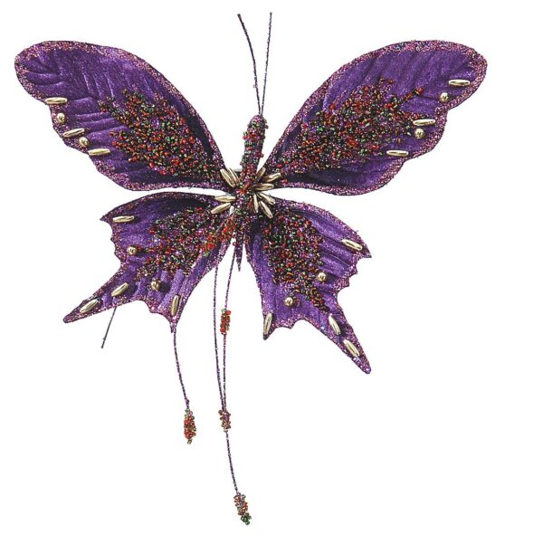 11718, A&G Jazz, Διακοσμητική Πεταλούδα, μωβ, 18εκ