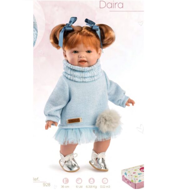 928, Guca, Κούκλα Κοκκινομάλλα με γαλάζια tutu, 36εκ